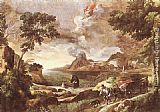 Gaspard Dughet Landscape with St Augustine and the Mystery painting